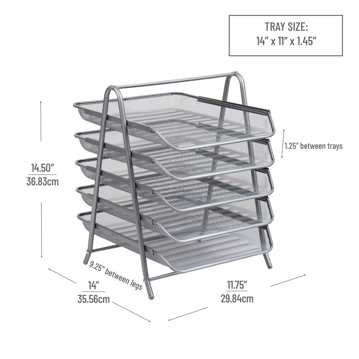 5-Tier Metal Mesh Paper Tray I9148