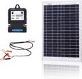 20 Watts 12Volts Polycrystalline Solar Panel with 3Amp Solar Charge Controller and 3ft Crocodile Clip Cables T412721