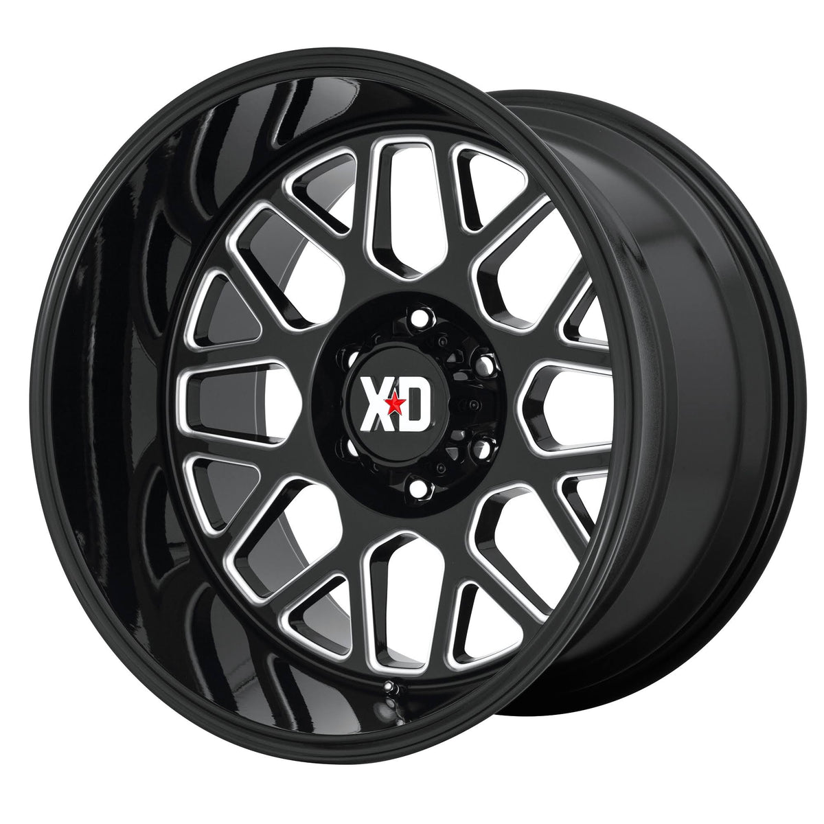 Gloss Black Milled 18x9 6x5.5 18mm Wheel F848812