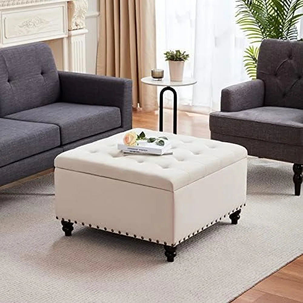 Square Tufted Ottoman D5882