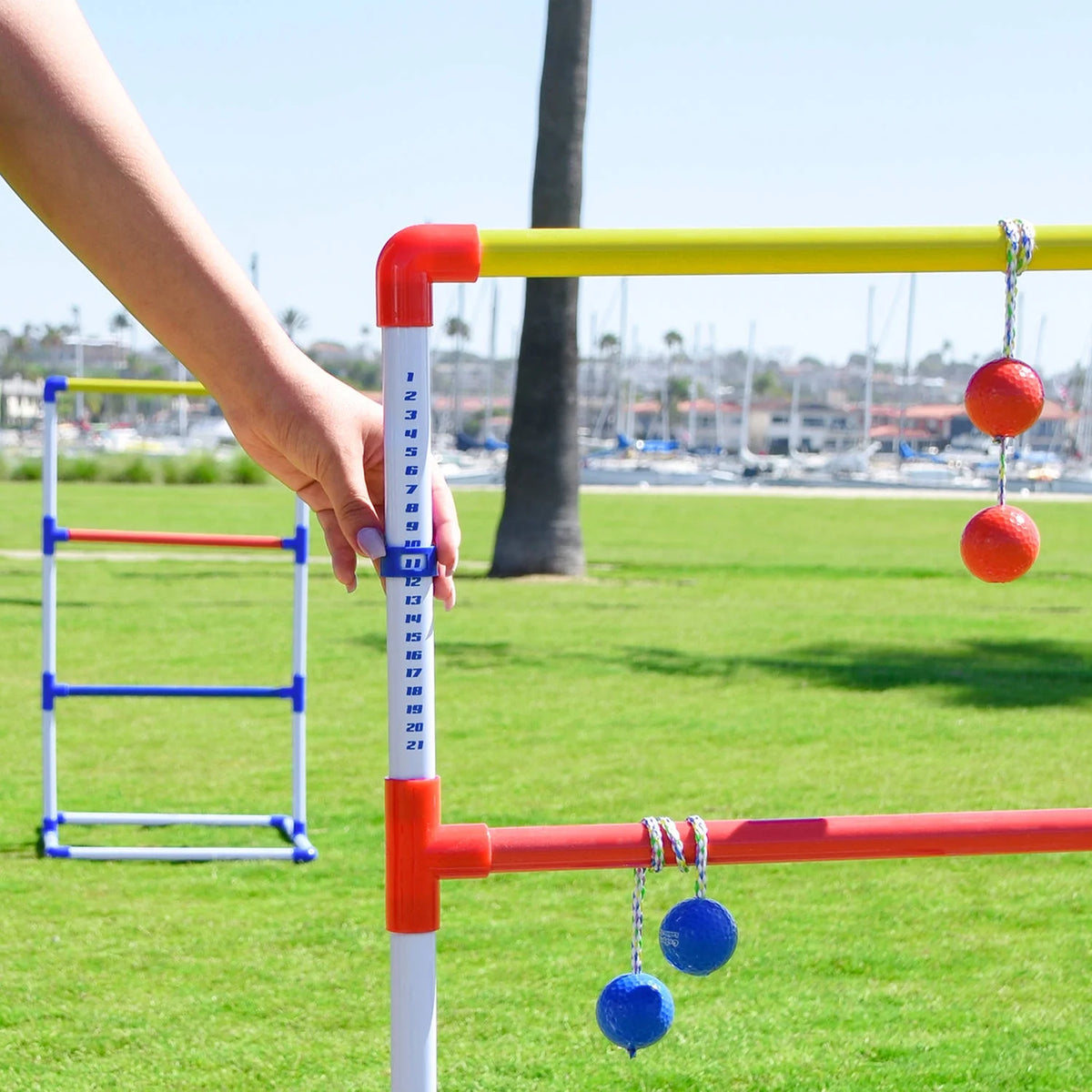 Ladder Toss Game Set with 6 Bolos and Carrying Case T8646