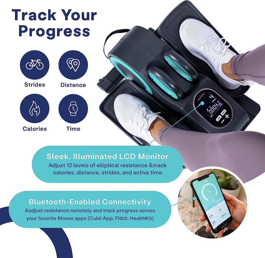 Seated Elliptical Pedal Exerciser with Resistance Bands Q7176