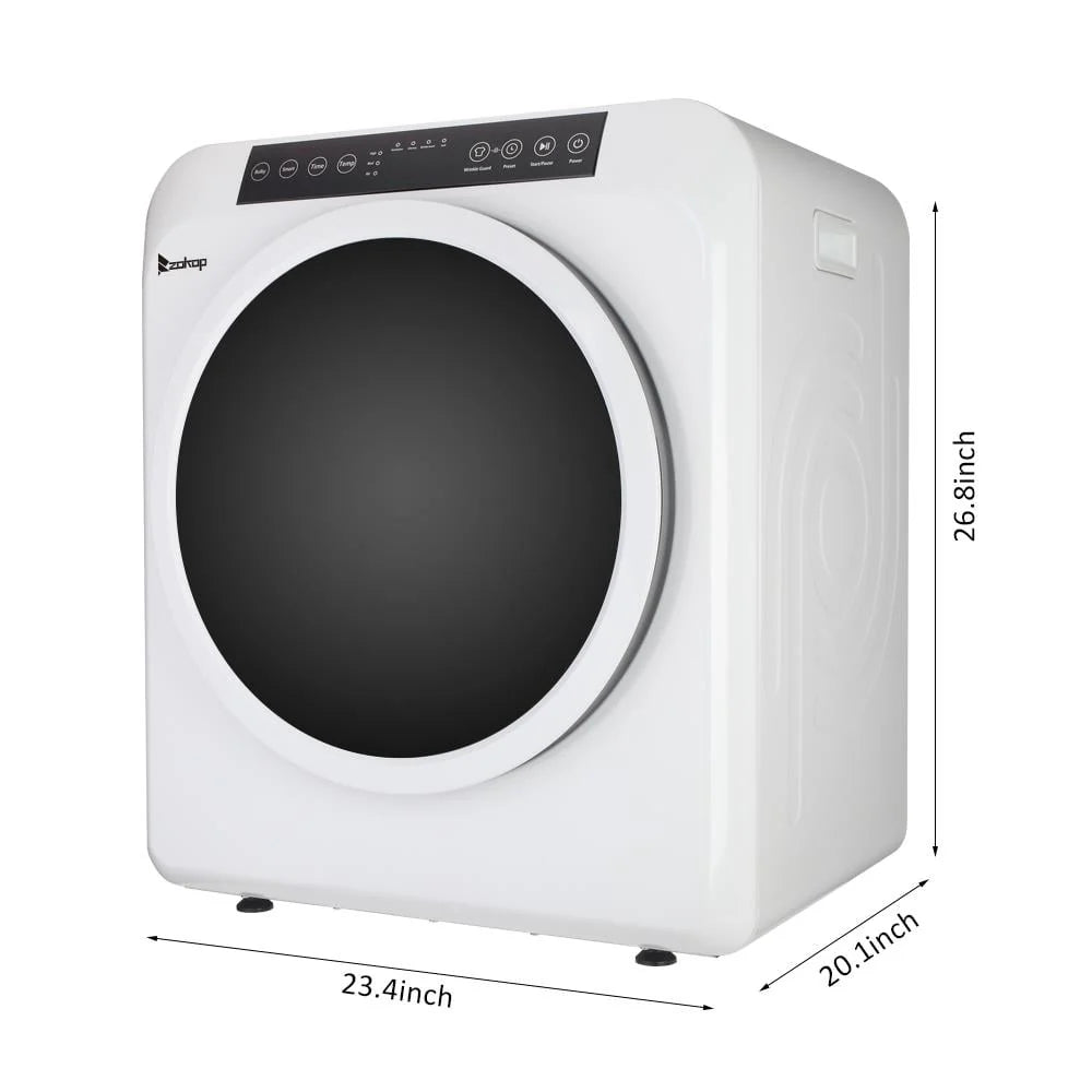 White 13lbs Capacity Stainless Steel Electric Clothes Dryer A414696