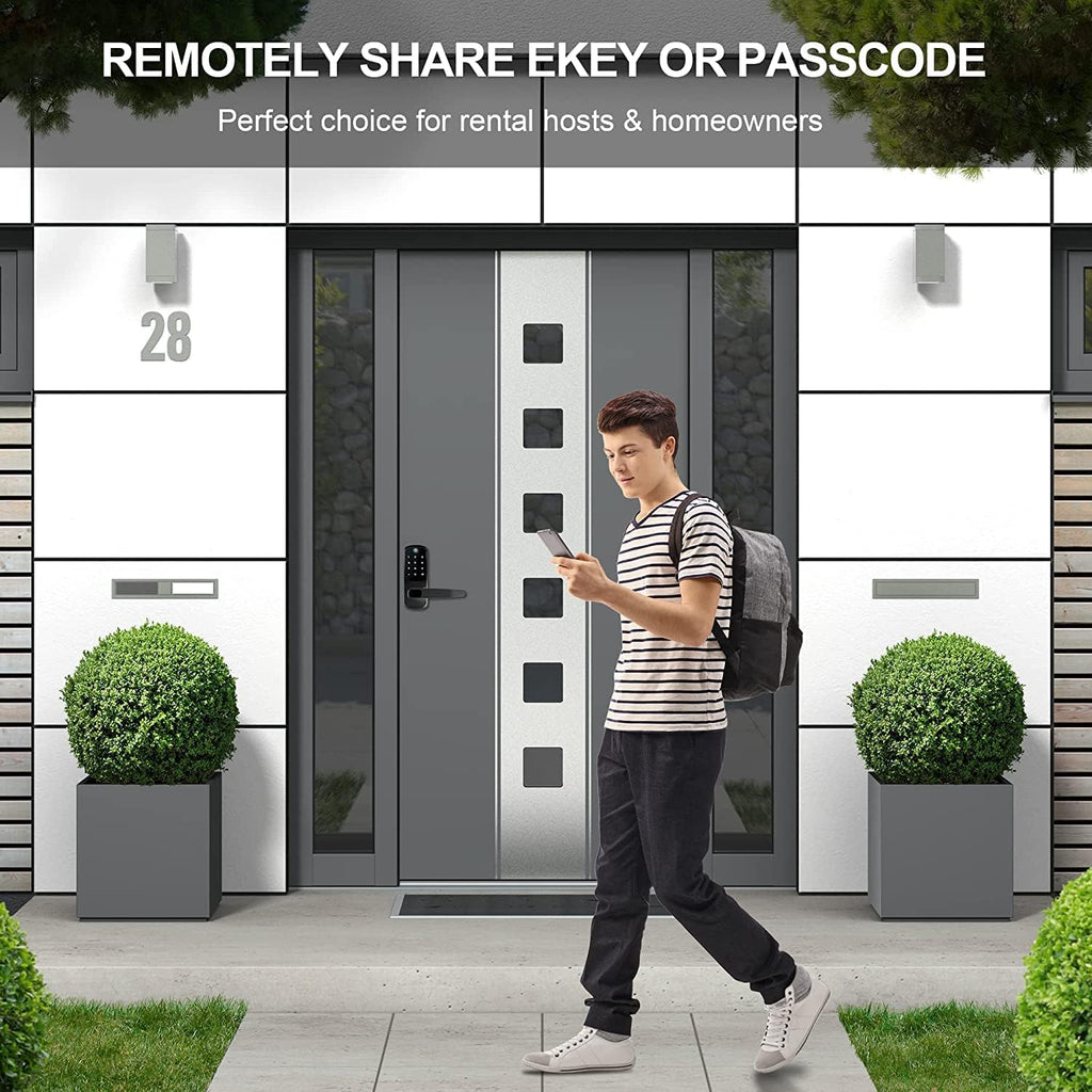 Black 5-in-1 Smart Door Lock with Keypad N1328