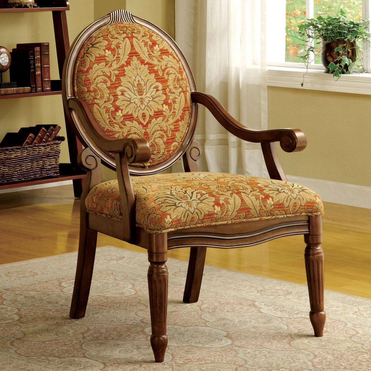 Padded Fabric Arm Chair I825