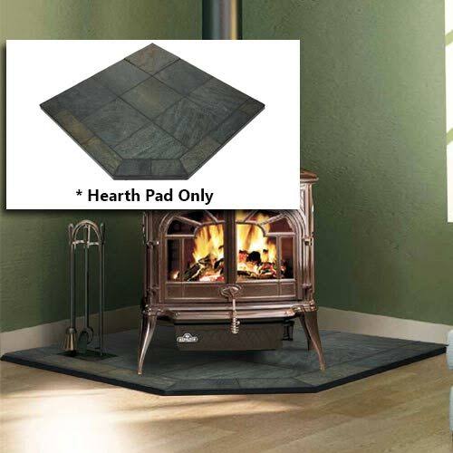 Natural Smokey Slate Single Cut Corner Hearth Pad Z87831