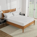 Solid Wood Queen Platform Bed with Memory Foam Mattress P925