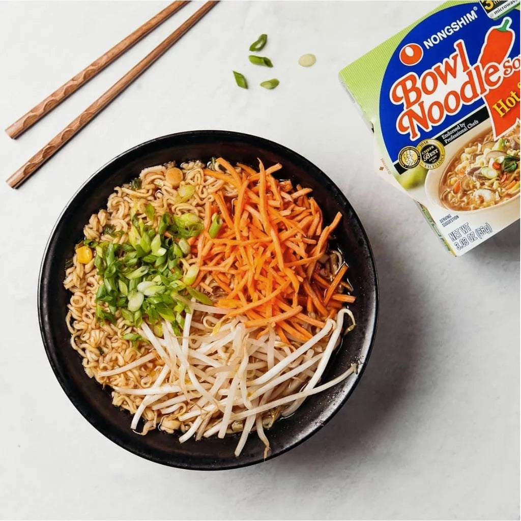 3.03oz X 18 Count Hot & Spicy Beef Ramyun Ramen Noodle Soup Bowl O273440