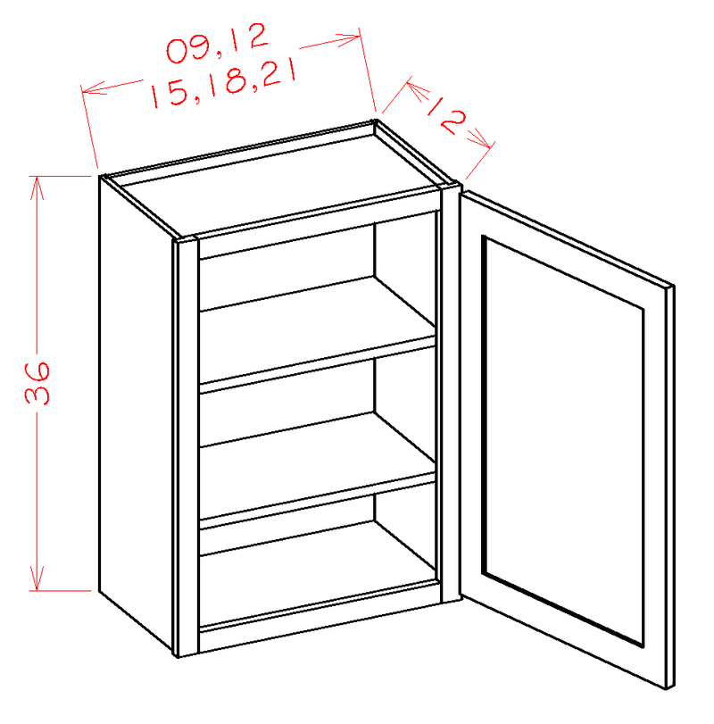 Grey 1 Door 2 Shelves Wall Cabinet High-Density Fiberboard W833503