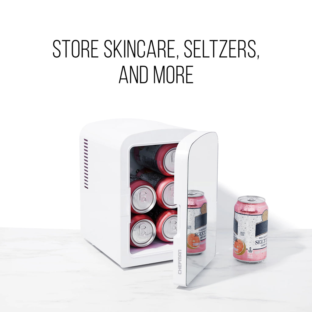 Pink Portable 4L Mini Fridge with Heating and Cooling S767760