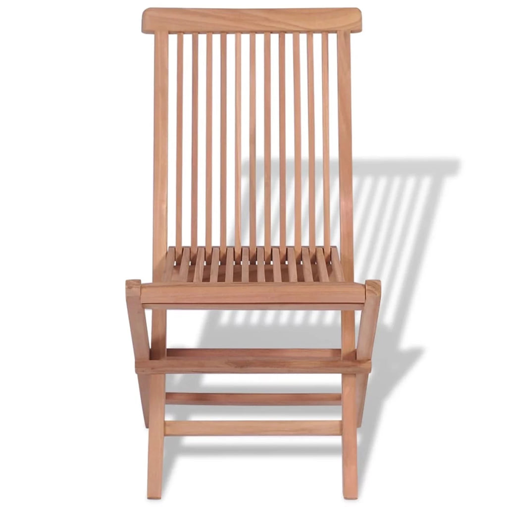 4 Piece Folding Teak Wood Dining Chairs J804685