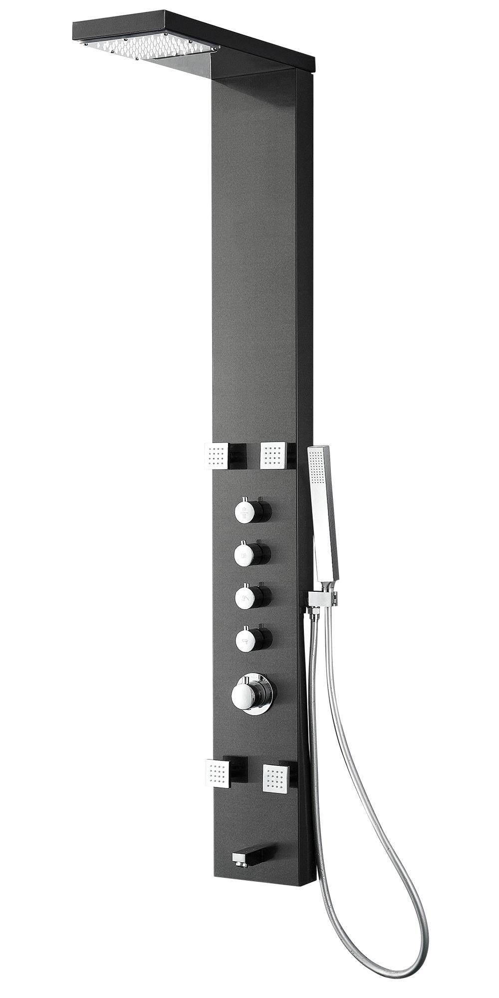Stainless Steel Thermostatic Shower Massage Panel M636