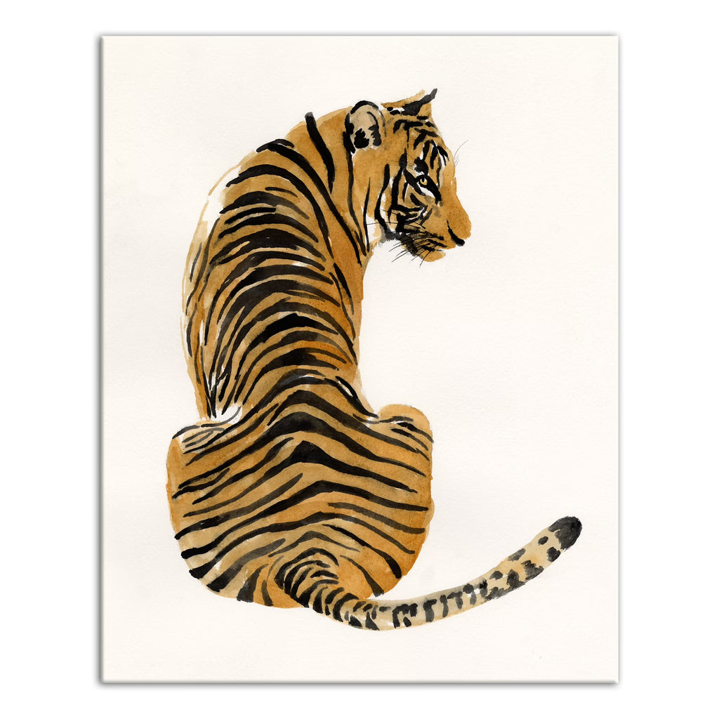 Watercolor Tiger 16x20 Canvas Wall Art M631