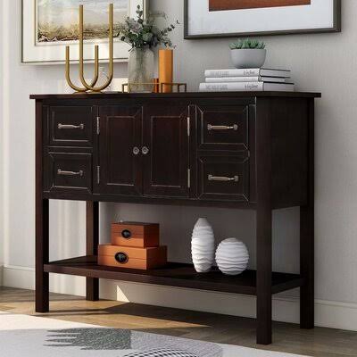 43.3x22 Wide 4 Drawer Buffet Table Espresso U509048