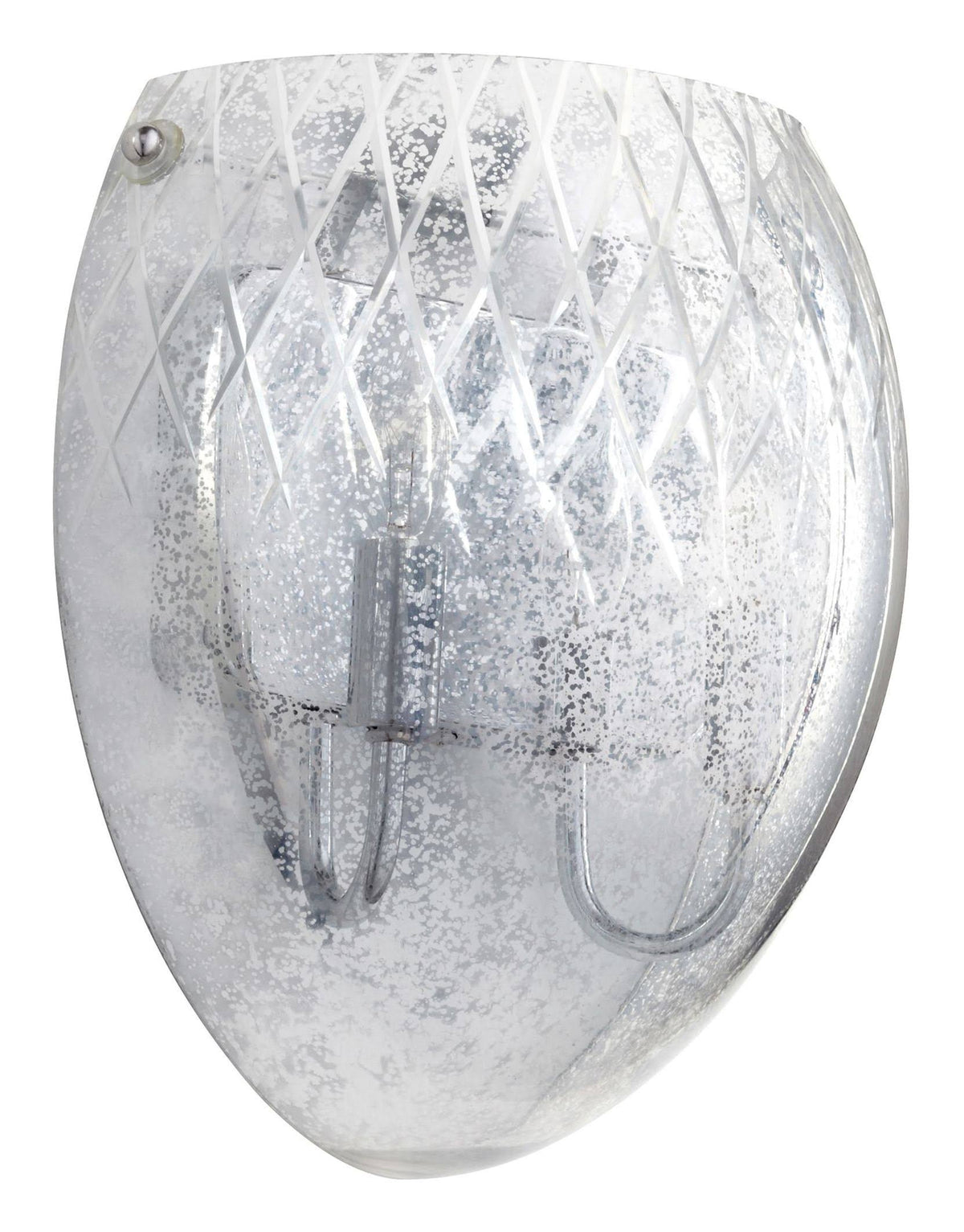 2-Light Silver Etched Sconce K628