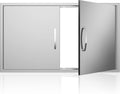 Outdoor Kitchen Doors 36W x 21H Stainless Steel Double Wall Construction Vertical Door Q234616