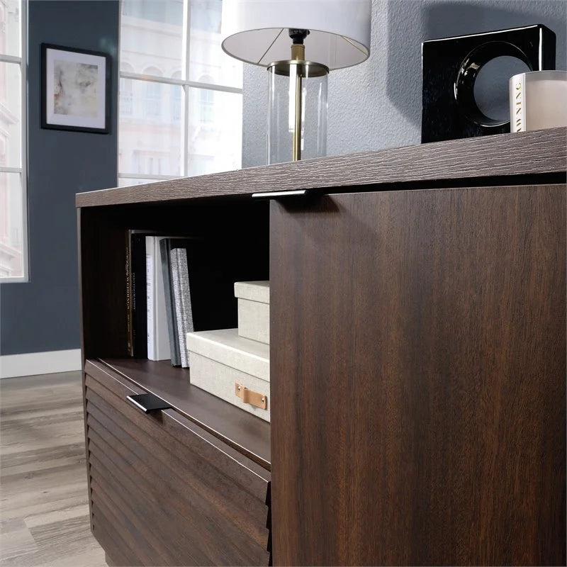 Mahogany Engineered Wood Storage Credenza W789028