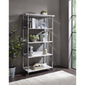 White Printed Faux Marble Bookcase J42509