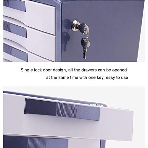 Brown 5-Layer File Cabinet with Lock P68772