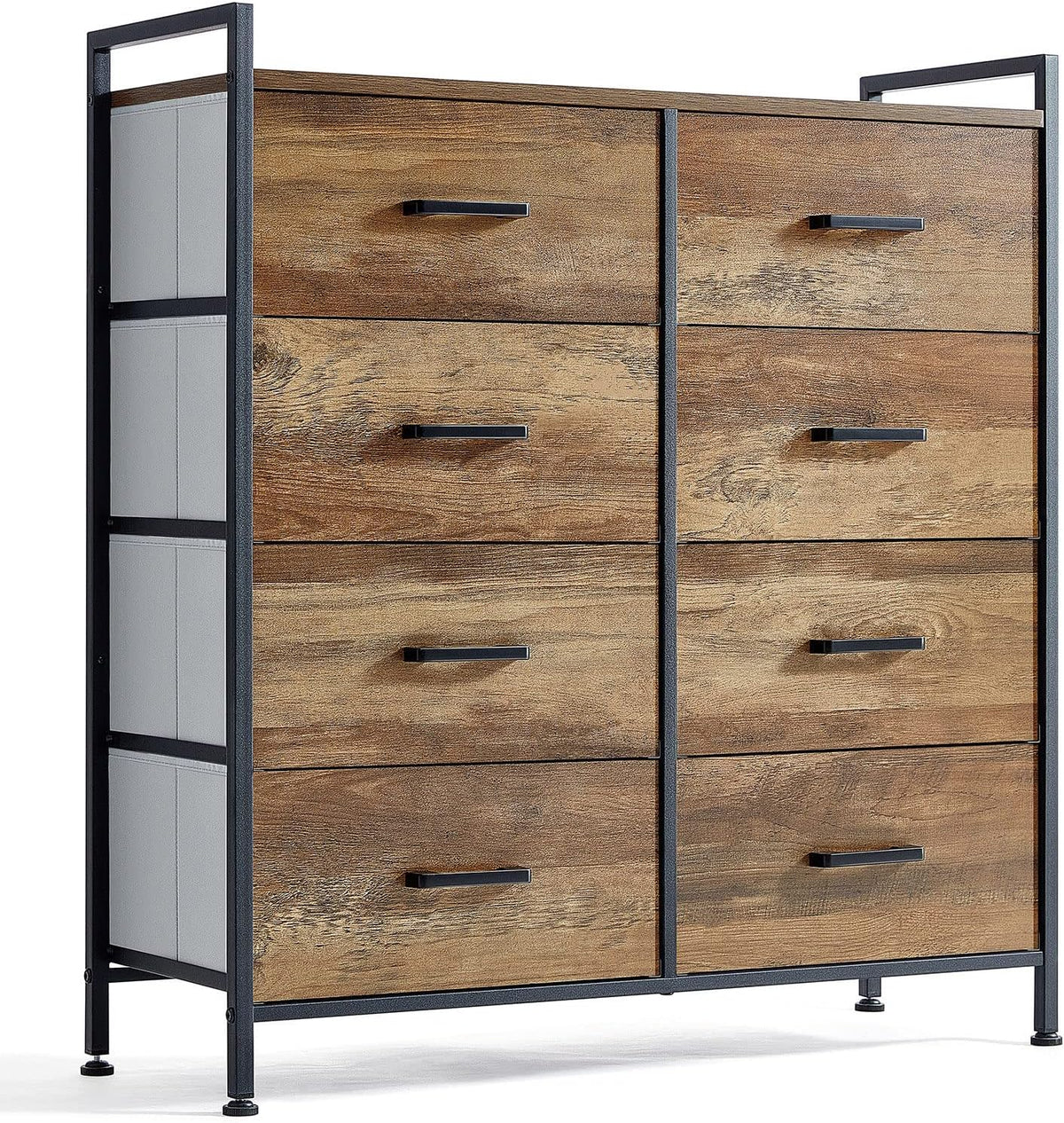 8 Drawer Wood Dresser with Metal Frame C86038
