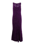 Women's Scalloped Lace Gown Z5331