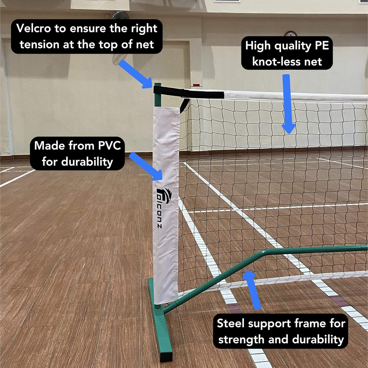 Regulation Size Portable Pickleball Net with Steel Frame and PE Netting X9373