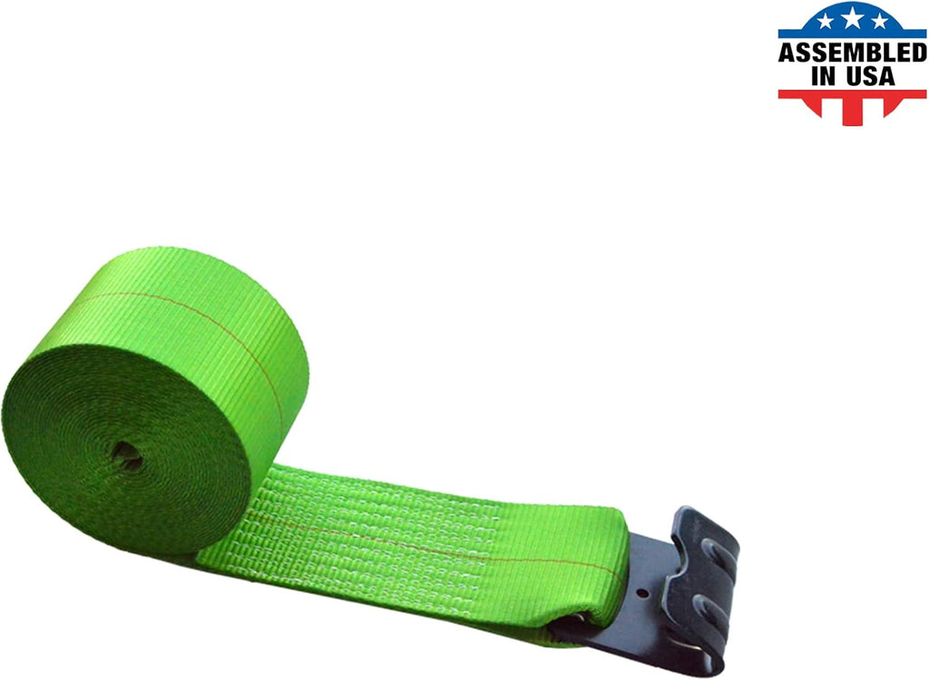 4 x 30' Heavy Duty Tie-Down Winch Strap with Flat Hooks, 10 Pack M7967