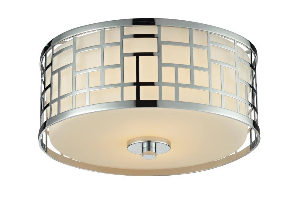 11.75-in Chrome Incandescent Flush Mount Light O7601