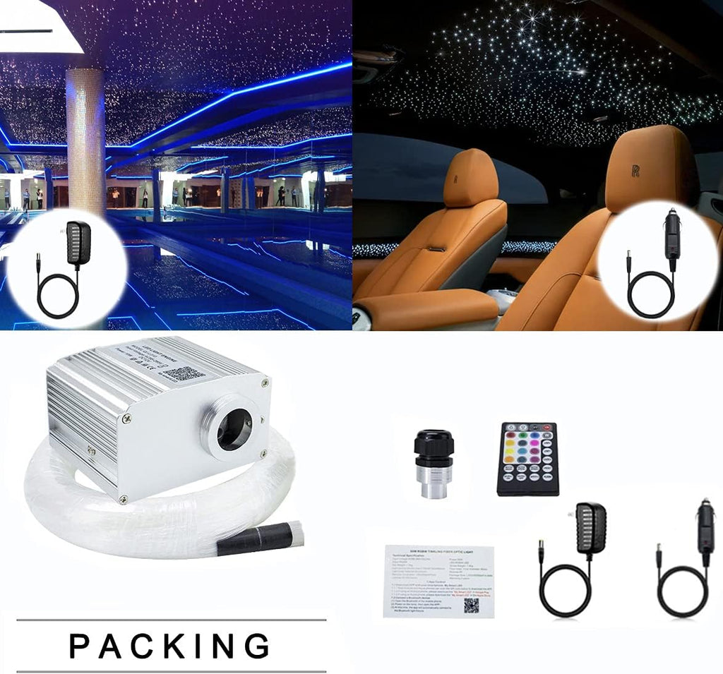 Bluetooth Fiber Optic Star Ceiling Light Kit 460pcs 9.8ft Z9403