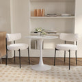 Round Dining Table Set for 2, 3 Pieces White Z700095