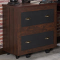 Vintage Walnut 2-Drawer File Cabinet F12667