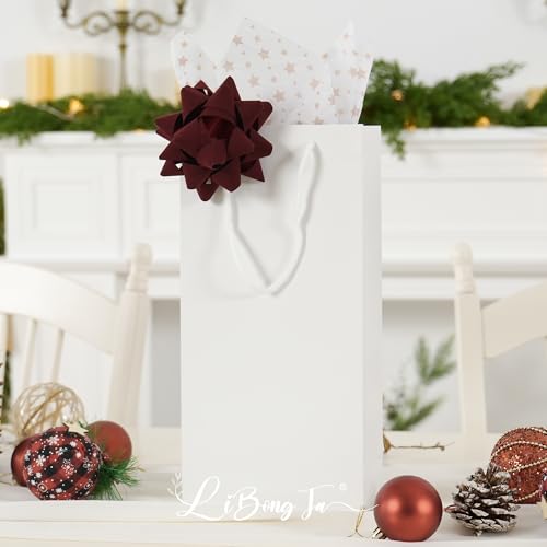Dark Red Velvet Gift Bow 12 PCs Y499