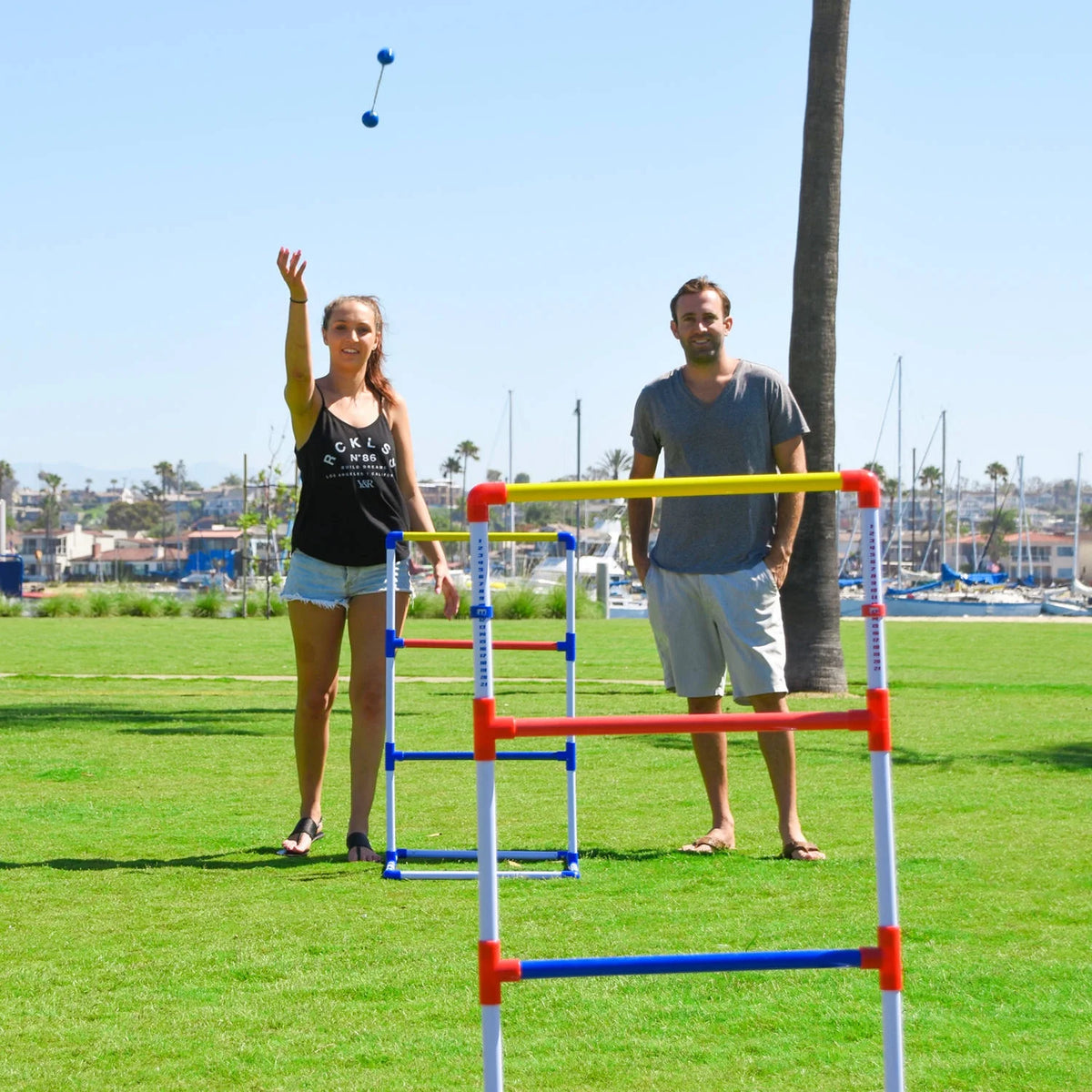Ladder Toss Game Set with 6 Bolos and Carrying Case T8646
