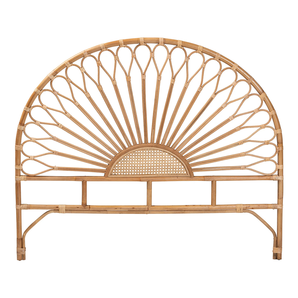 King Size Natural Brown Rattan Headboard L856838
