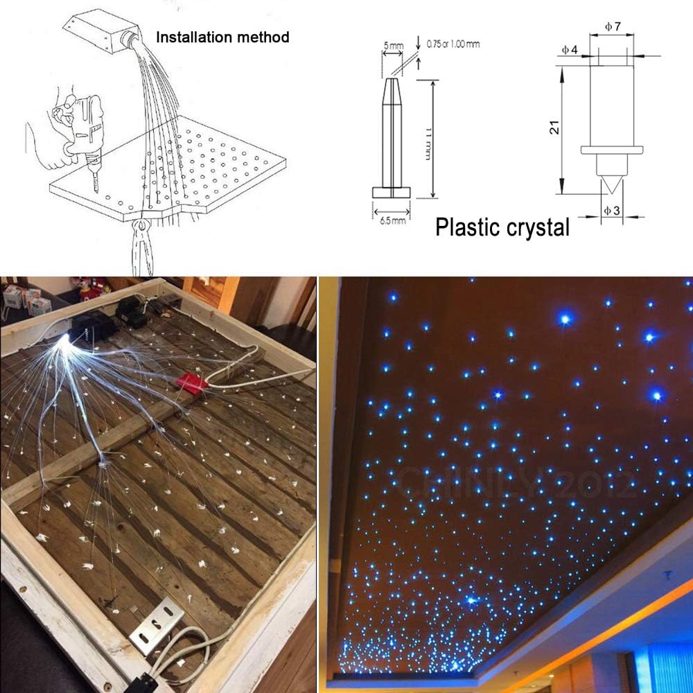 Bluetooth Fiber Optic Star Ceiling Light Kit 460pcs 9.8ft Z9403