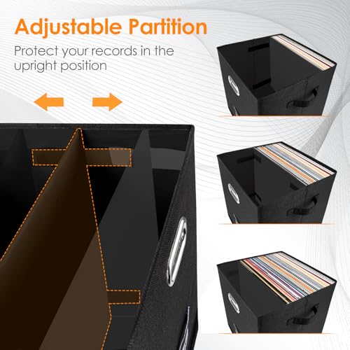 Stackable Vinyl Record Storage Box with Lid P461
