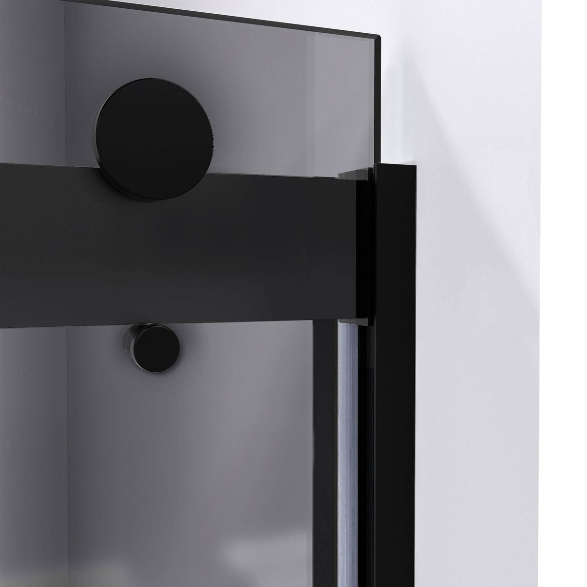 Semi-Frameless Bypass Shower Door in Chrome and Gray Glass I737