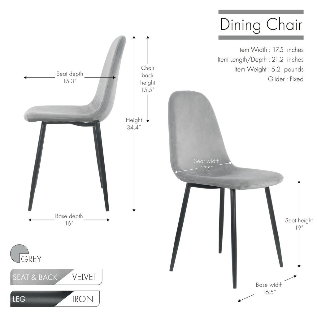 Velvet Dining Chairs Set Of 4 T9142