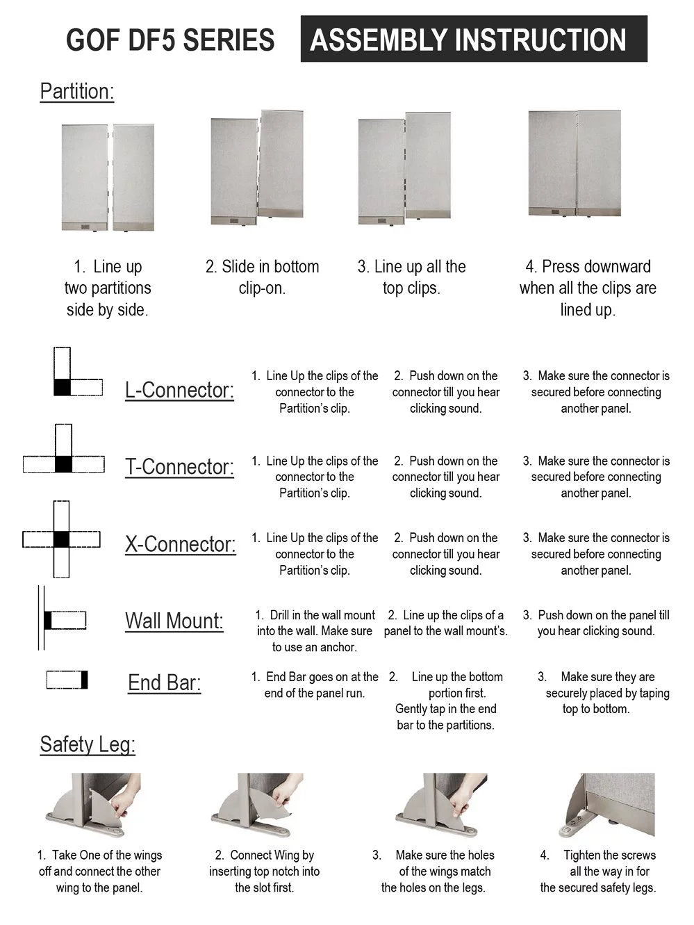 L-Shaped Freestanding Office Partition I449