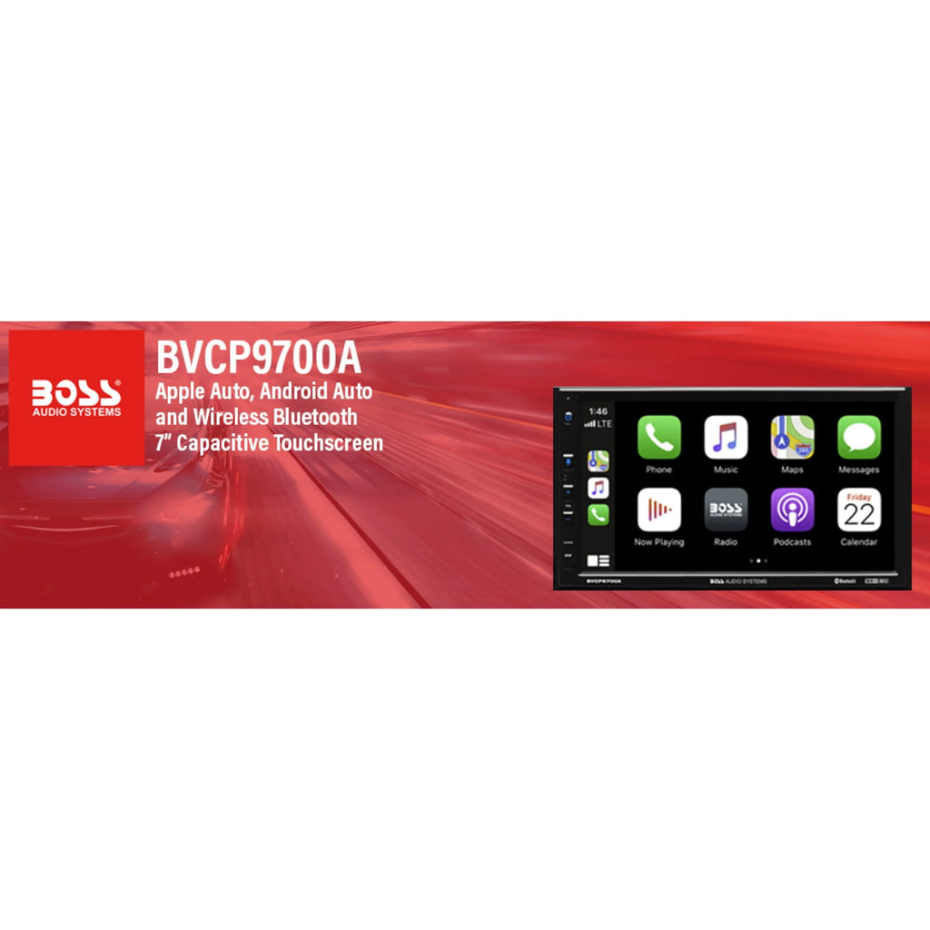 Double Din 7 Inch Touchscreen Car Stereo with Apple CarPlay Android Auto Bluetooth U780770