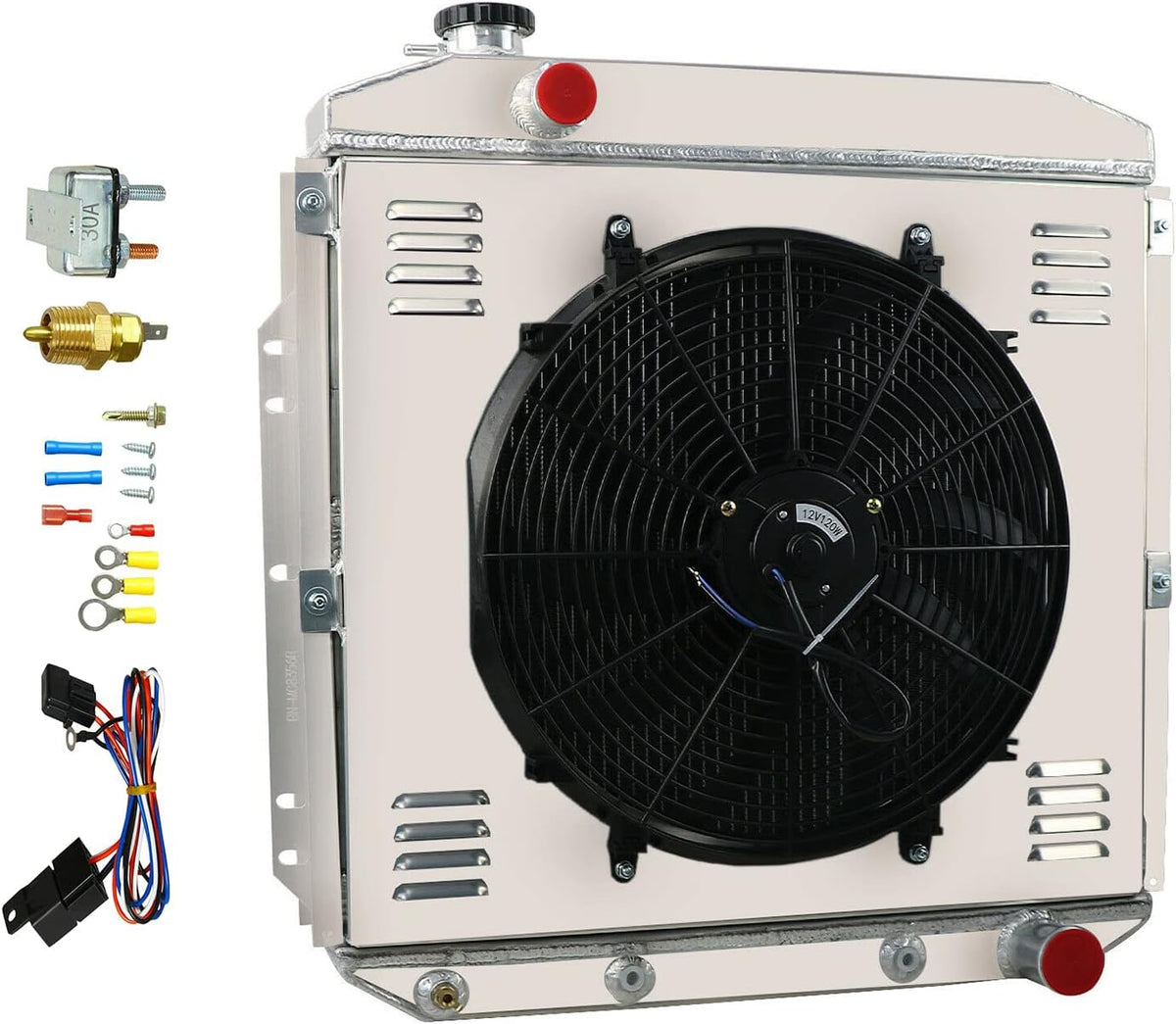 All Aluminum 4 Row Radiator with Shroud and Fan R601