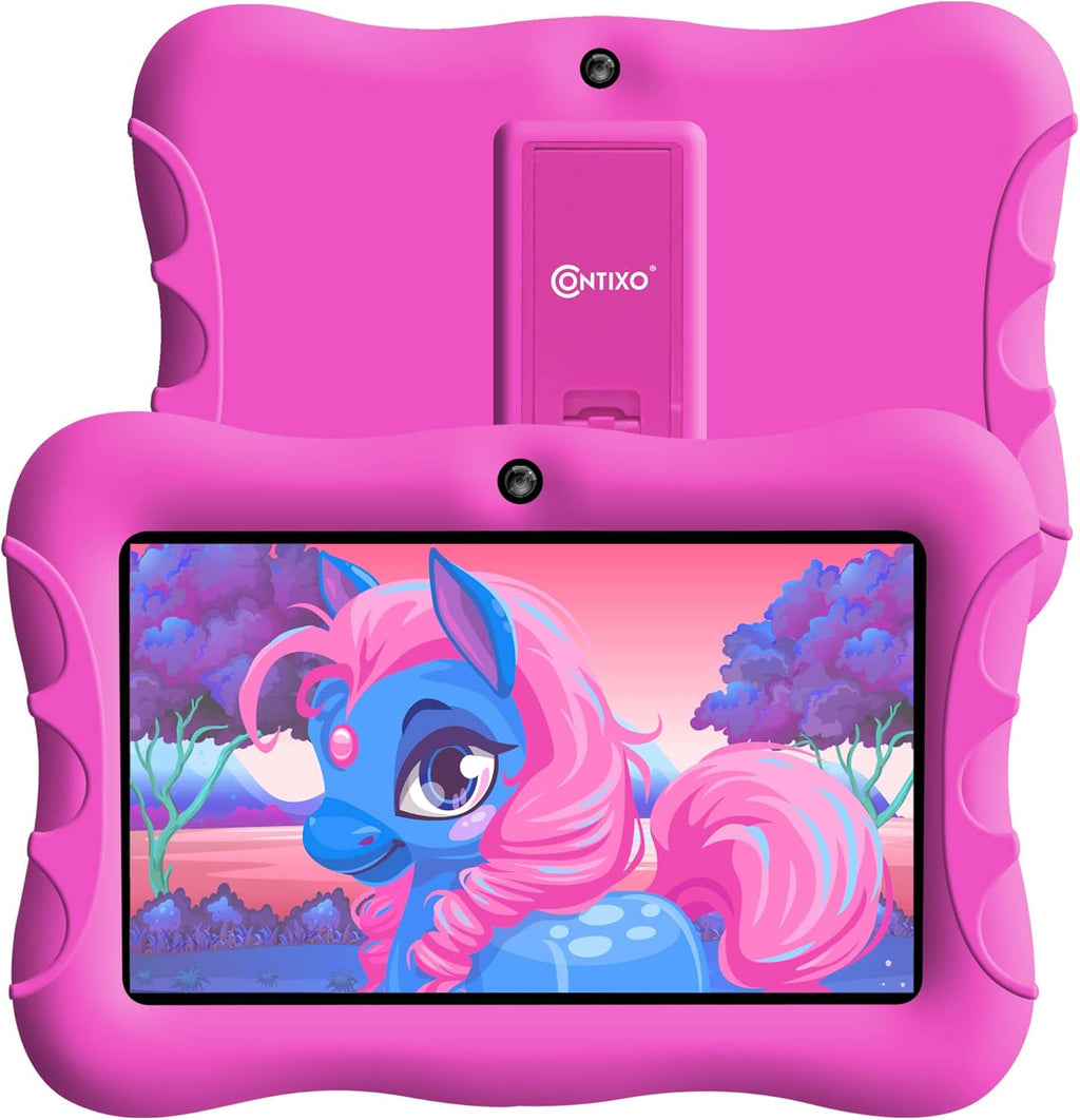 7-inch HD Toddler Tablet with Camera, Parental Control, 32GB, WiFi, Kid-Proof Case, DkBlue Pack of 2 S798880