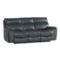 Slate Gray Faux Leather Dual-Power Recliner Sofa L979245