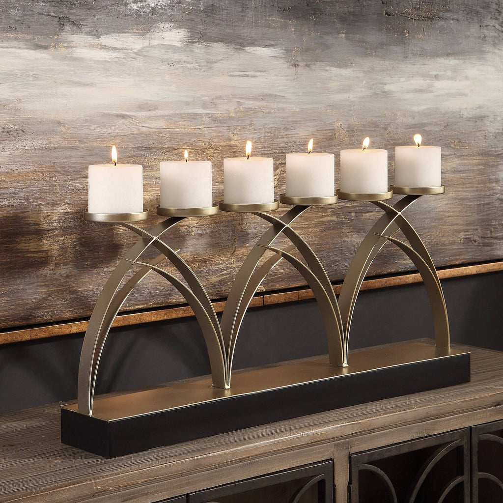 Antiqued Silver Candelabra T908653