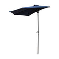 Navy Half Round Vented Patio Umbrella S345