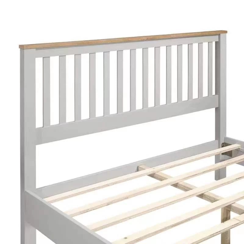 Gray Queen Bed Frame with Headboard A2510