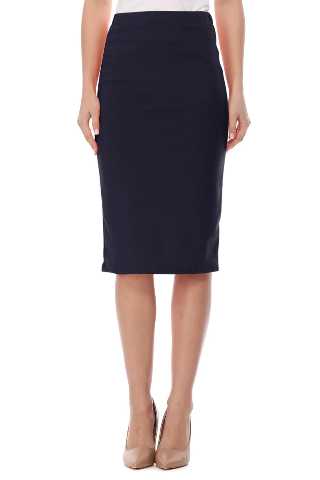 Women's High Waist Stretch Pull On Pencil Midi Skirt (Pack of 2) L422512