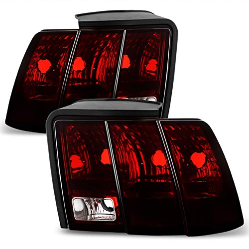 Red Smoked Tail Lights Brake Lamps Pair Set G5452