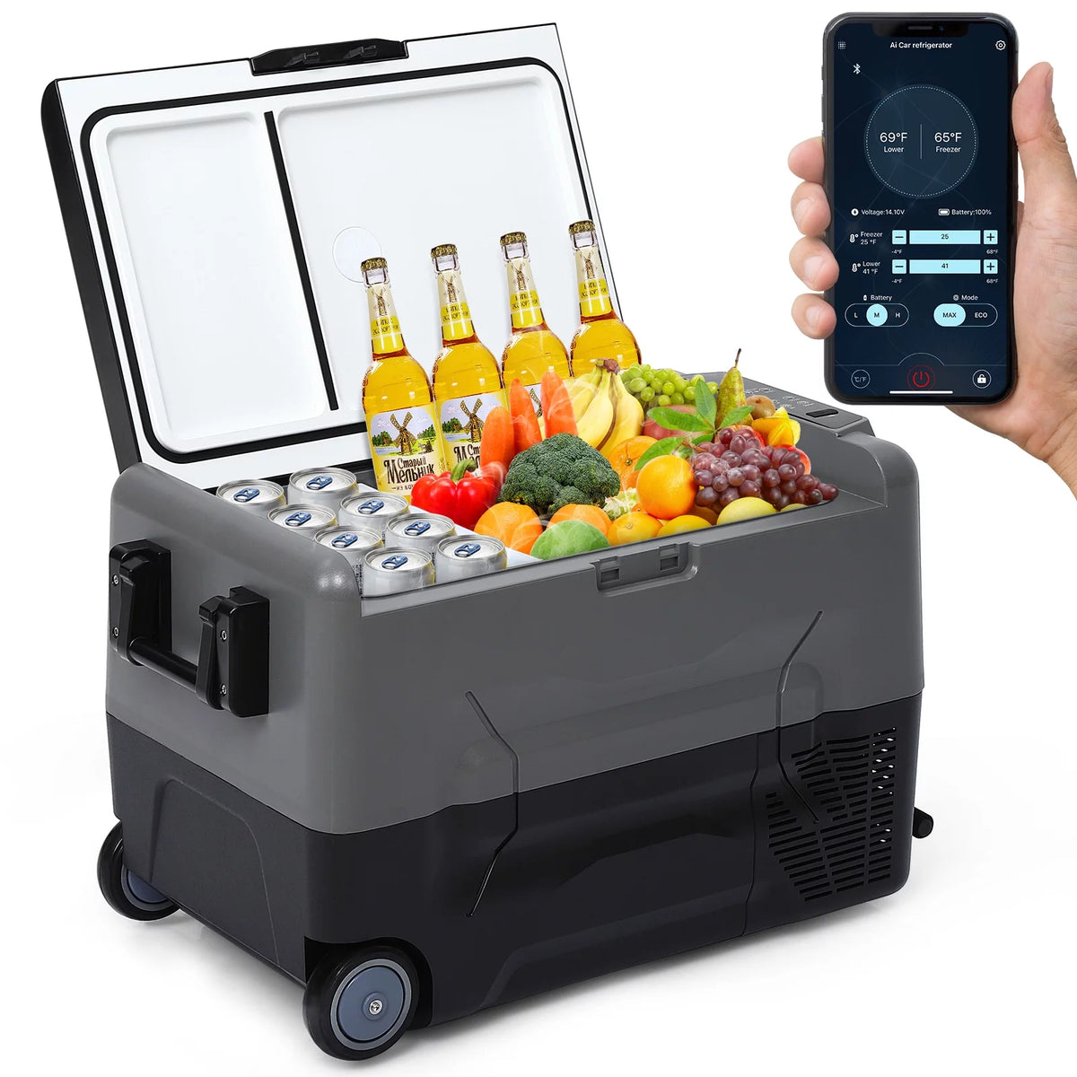 Portable Car Refrigerator 37Qt Dual Zones F6623