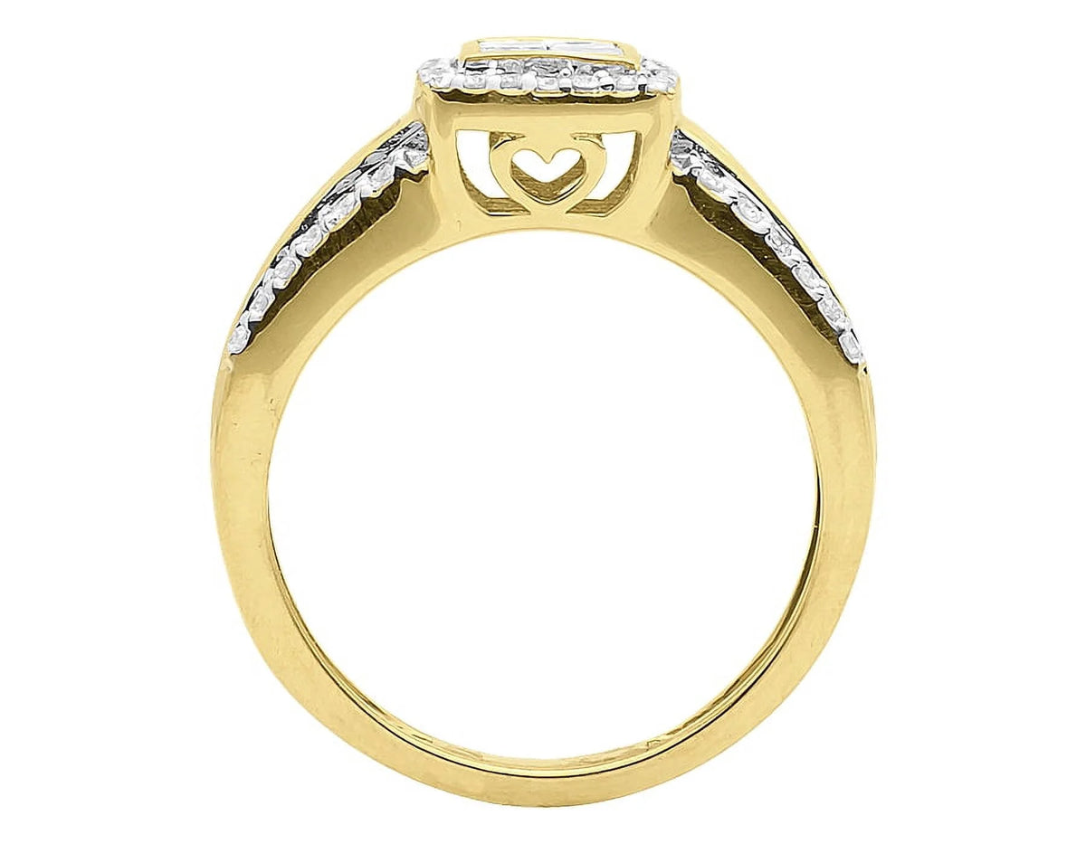 10k Yellow Gold Princess Diamond Engagement Ring (1.02 ct) R567